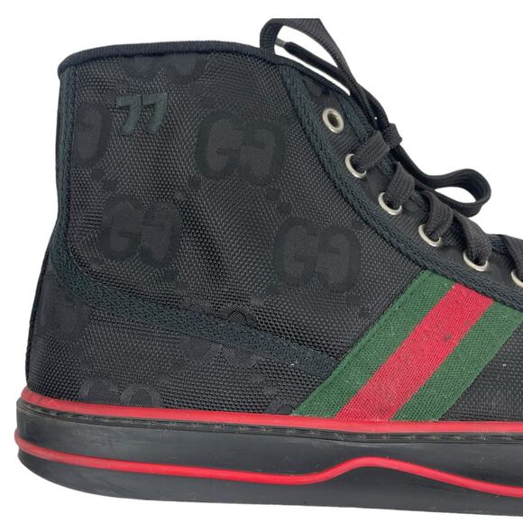 Gucci Off the Grid High Top Sneakers 1977 Tennis Shoes Black Men Size 8/ 8.5 - Picture 7 of 16